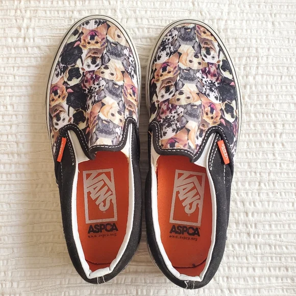 Vans Aspca Dog Shoes VANS AUTHENTIC ASPCA CATS DOGS DESIGN WHITE W